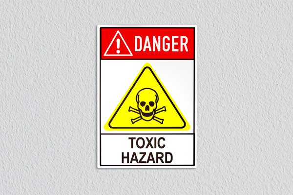Toxic Warning Printed Plastic